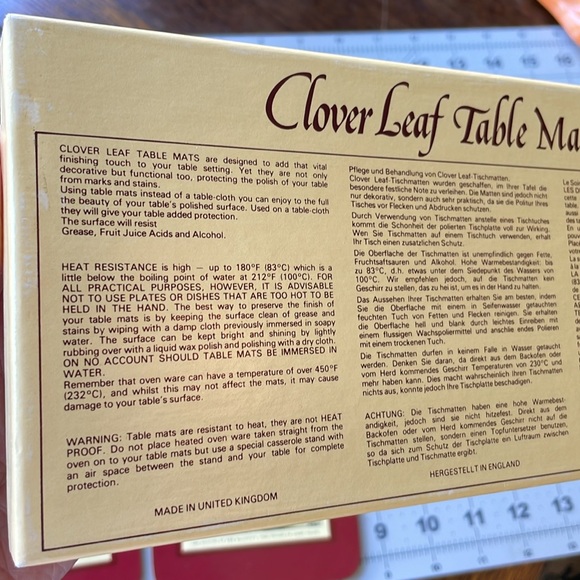 Clover Leaf Table Mats/coasters, 5 of 6 coasters in original box, fox hunt motif - Picture 2 of 7